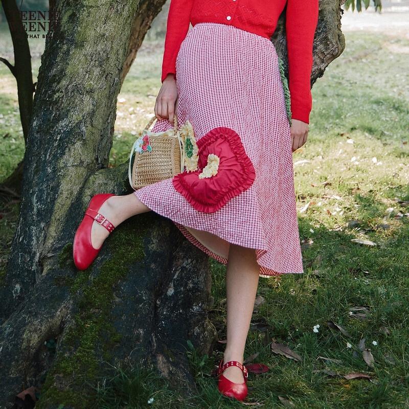 Teenie Weenie Bear Cartoon Long Skirt M