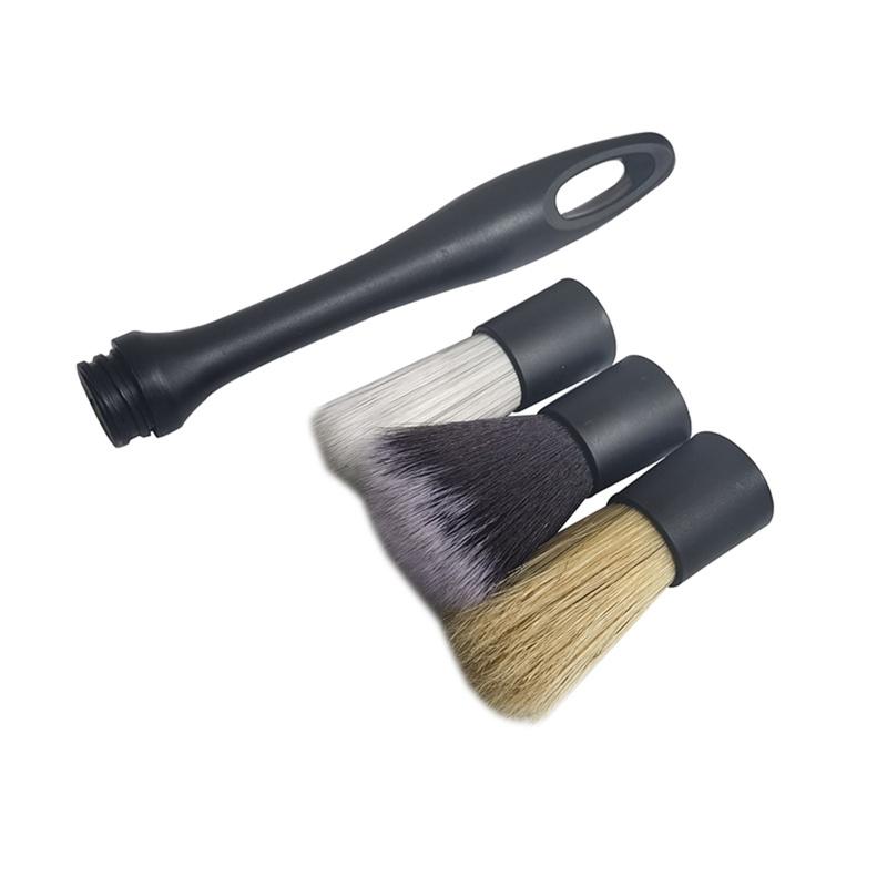 3Pcs Car Detailing Brush Set Soft Bristle Car Cleaning Brush Tire Wheel Brush