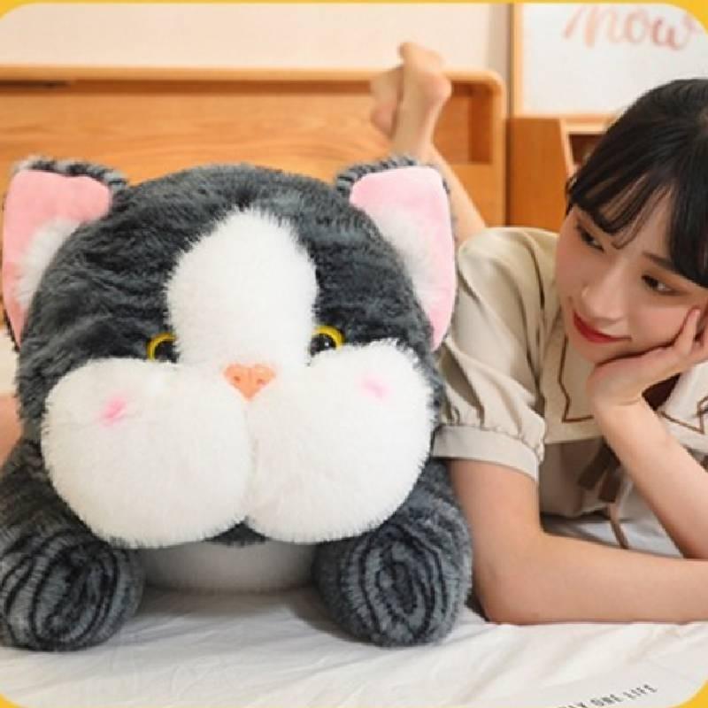 Cute Floppy Cat Plush Toy Soft Pp Cotton Kids Comfort Pillow Stuffed Animal