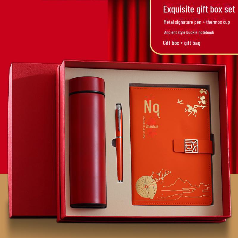 A5 Trendy Thickened Notebook & Inspirational Student Diary Gift Set