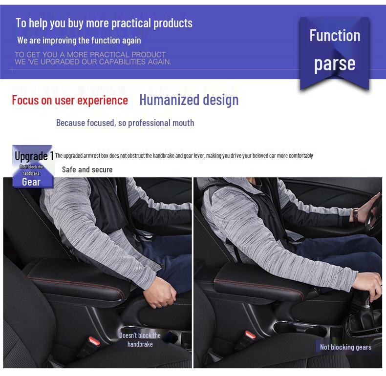 MG ZS Armrest Box Cover Pad: Interior Modification Accessory