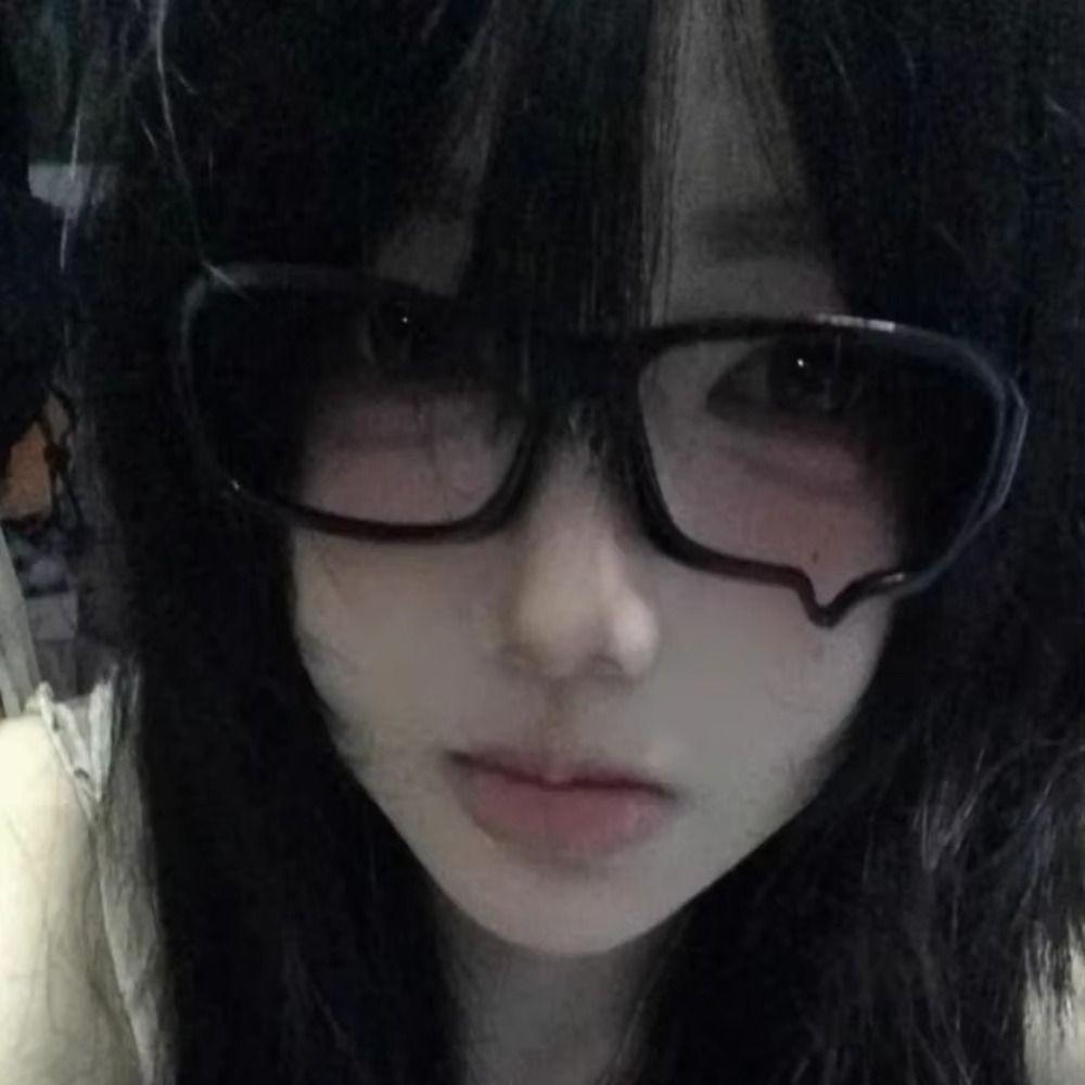 Y2K Aesthetic Unisex Eyeglass Frame Black Frame Dripping Tears Glasses Japanese Cosplay