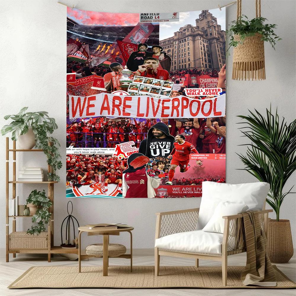 Liverpool Football Club Wall Decor Tapestry Art For Pet Memorial Birthdaywedding Party Backdrop Family Gift