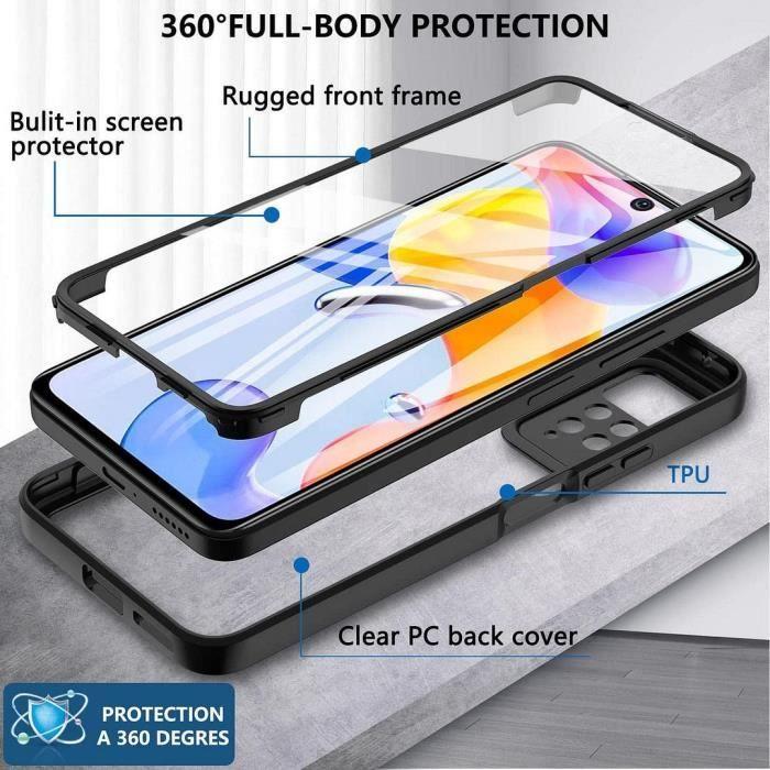 Coque de protection intégrale - Xiaomi - Redmi Note 11 Pro 4G/5G - Silicone - Anti-rayures - Noir