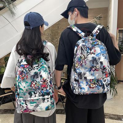 Junior High School Student Schoolbag Large Capacity Graffiti Backpack Unisex Backpack