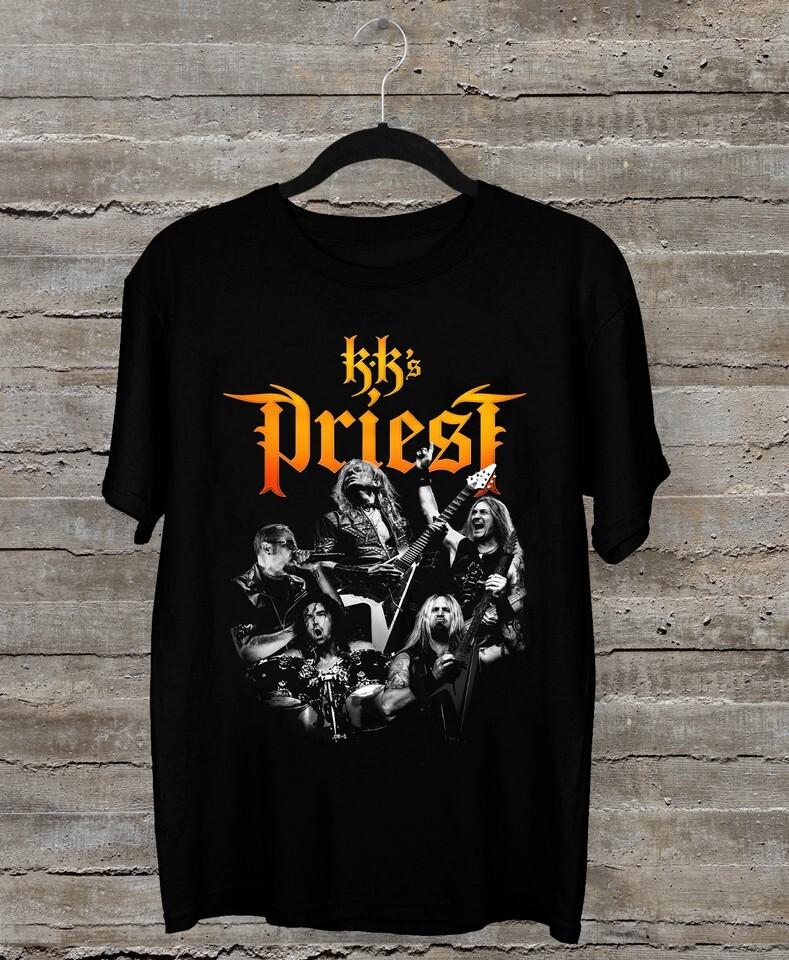 NEUES KKs Priest Bandmitglied Kurzarm Schwarz Alle Größen Hemd OM24 Unisex T-Shirt