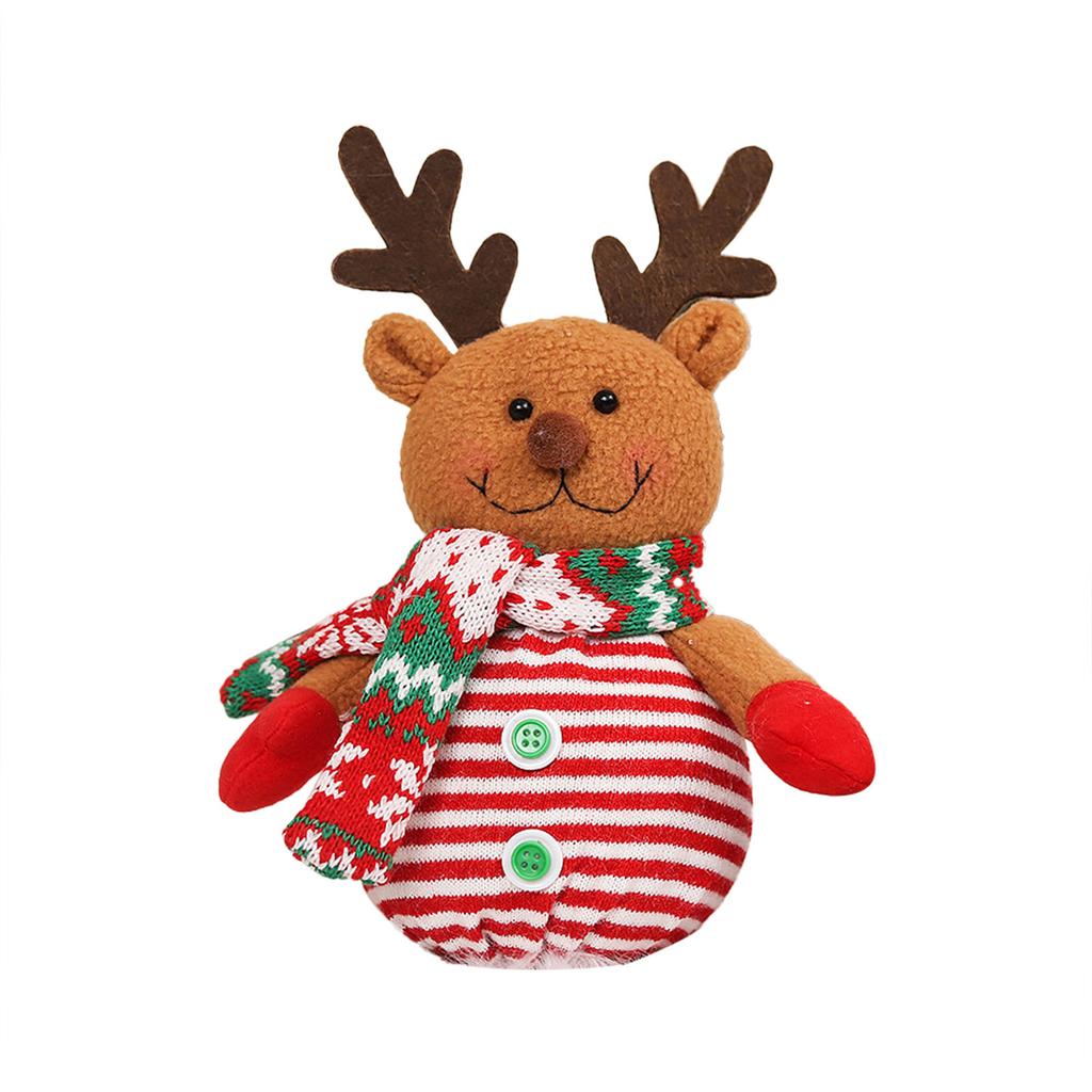 Christmas Santa Snowman Elk Plush Pendant Creative Xmas Tree Hanging Decorations for Kids Familes Christmas Gifts