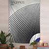 Black and White Minimalist Bauhaus Anime Tapestry Hippie Flower Wall Carpets Dorm Decor Wall Hanging Home Decor