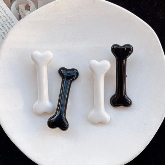 4Pcs Girl Hairpins Bone Shape Non-Slip Hair Clips Thick Fine Straight Hair Styling Tool Birthday Party