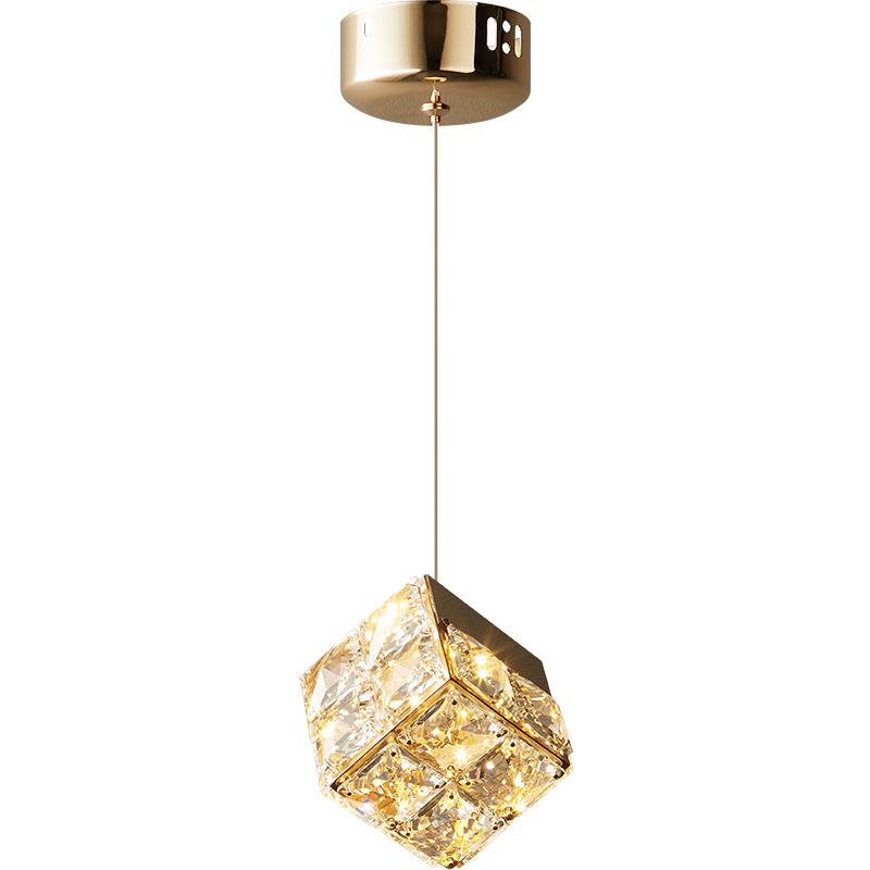 Modern Minimalist Crystal Pendant Light for Bedroom, Study, Bar, or Staircase