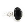Handmade Silver Ring 'Jet Black Goddess' Black Silver (rhodium) - 13x8 Mm