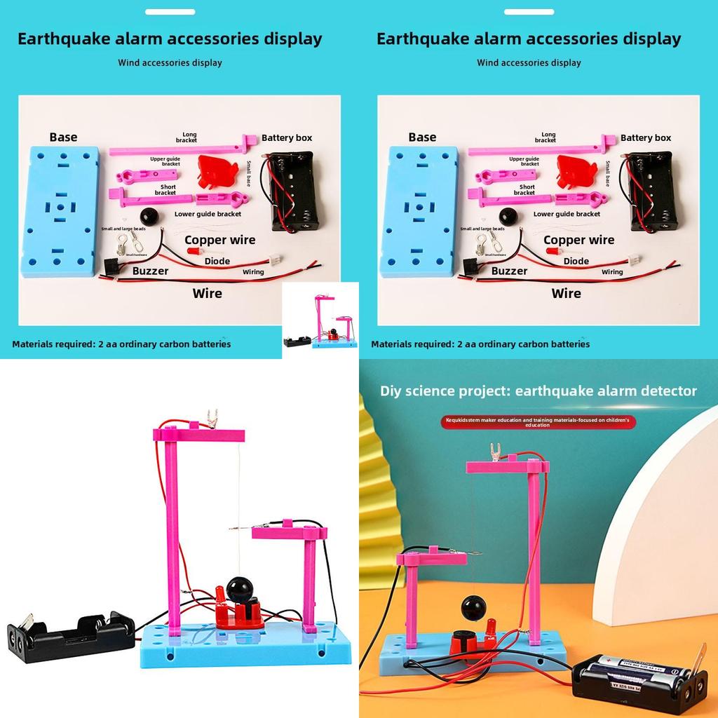 Earthquake Detection Science Toy Diy Physical Model Set With Engineering Features For Kids
