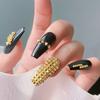 200Pcs/Set Nail Rivet Glitter 3D Effect Non-Fading Metal Rivet Art Decoration Street Punk Charm for Manicure