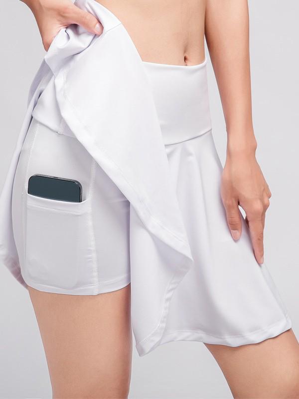 Women's Quick-Dry High-Waisted Sports Skort for Running, Fitness, Tennis & Badminton