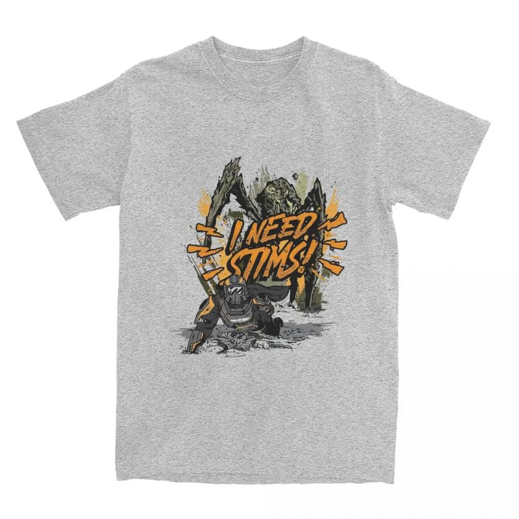 Helldivers Video Game T-Shirt Horror Awesome 100% Cotton T-Shirts Summer Breathable Fashion Tee Shirt Big Size Clothes