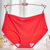 Nylon Seamless Women's Mid-Waist Breathable Panties with Elastic Waistband - Sexy Triangle Design