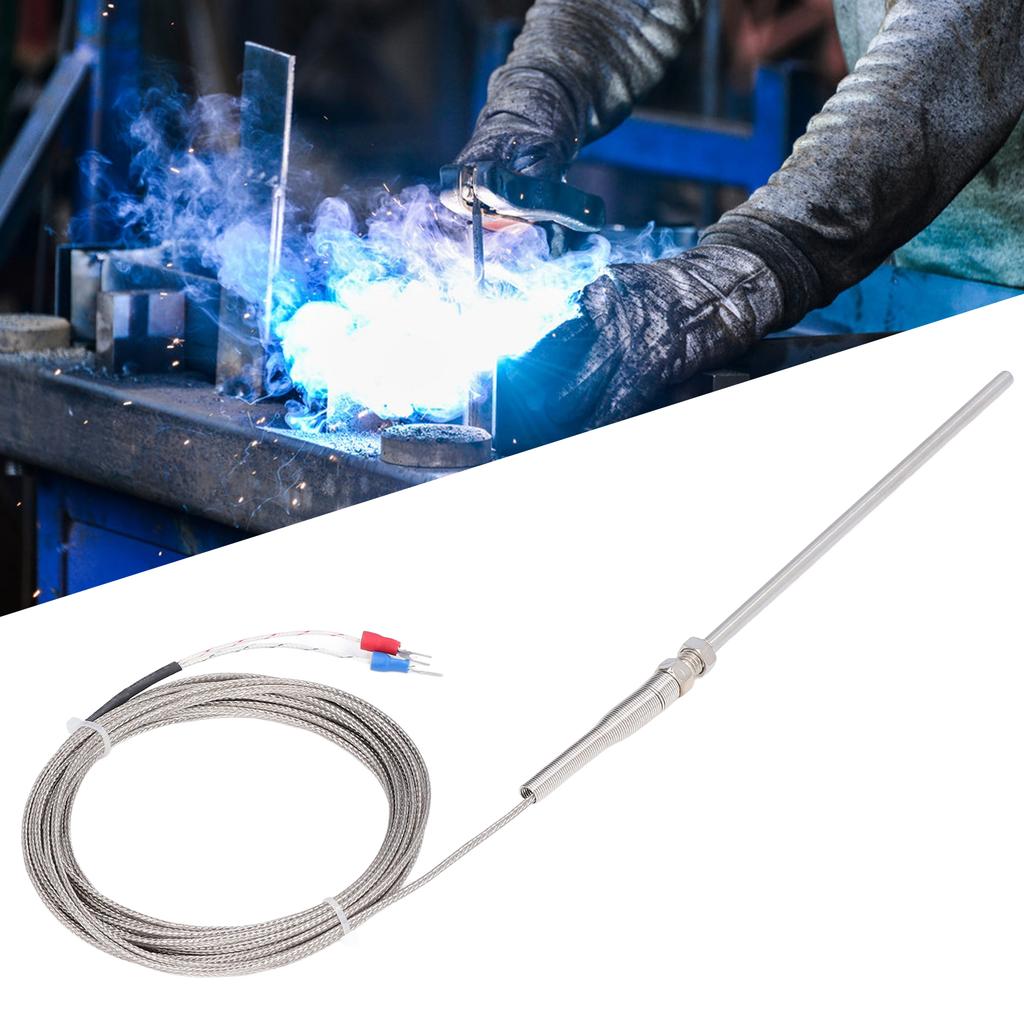 Thermocouple K Type 150mm Probe 0°C to 600℃ Quick Response 5 Meters Length Temperature Sensor Thermo