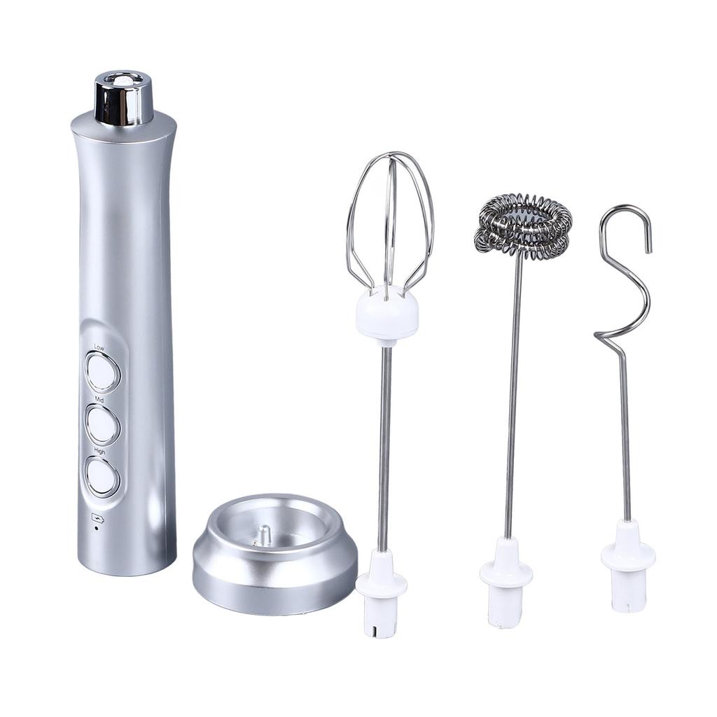 Handheld Milk Frother Foam Maker Powerful High Speed Rotation USB Rechargeable Whisk Drink Mixer