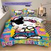 3pcs Hello Kitty In a Playful Pose Pattern Bedding Three-Piece Set (1 Cover + 2 Pillowcases, No Fillings),  Soft and Comfortable S038