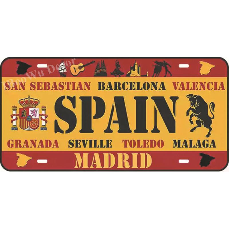 Popular City Plate Poster Vintage Wall Decor Worldwide Canada/London/Brazil Metal Tin Sign Plaques Poster 15x30cm