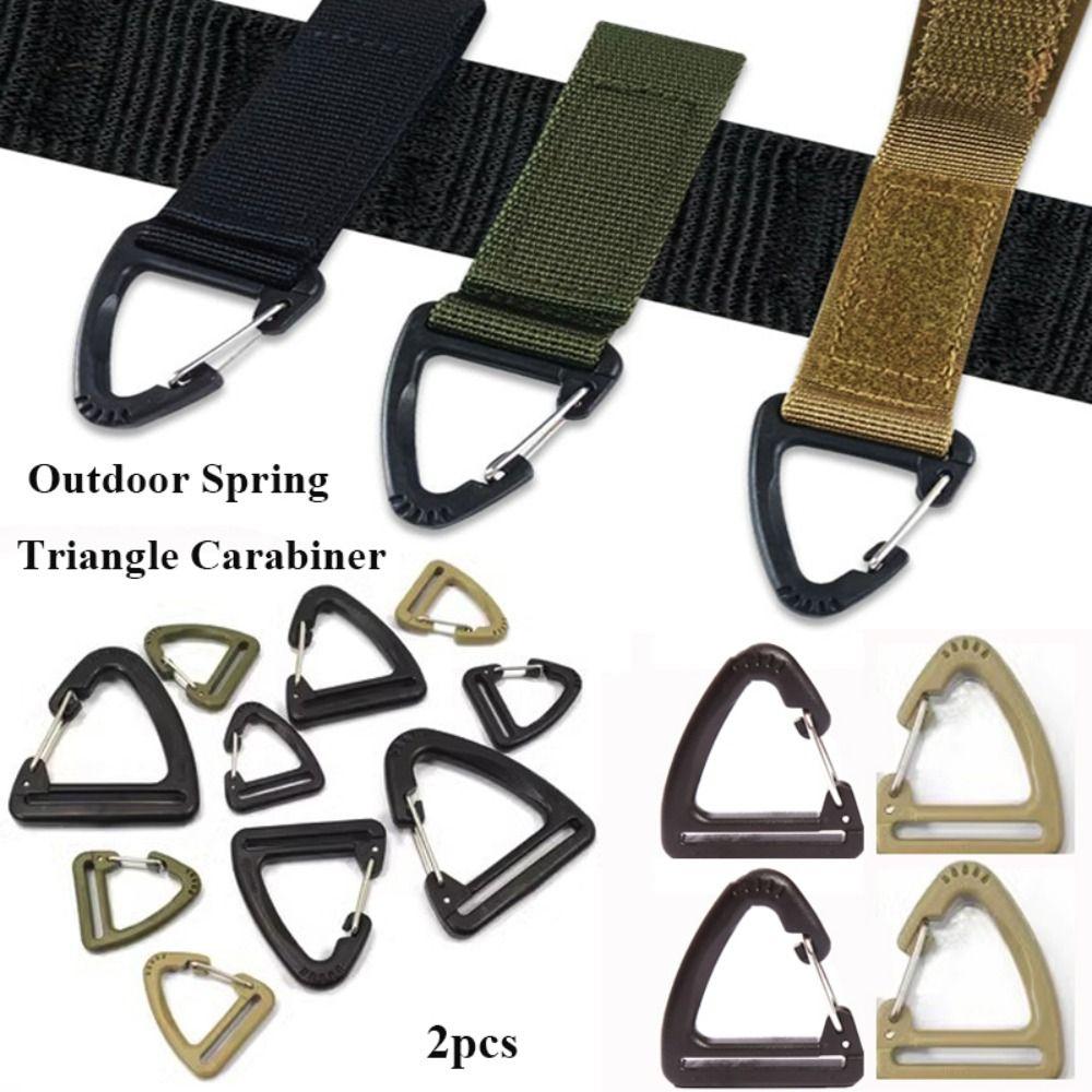 

2pcs Plastic Alloy Spring Quickdraws Buckle 3 Colors Belt Clip Hooks Backpack Buckles Outdoor Tool