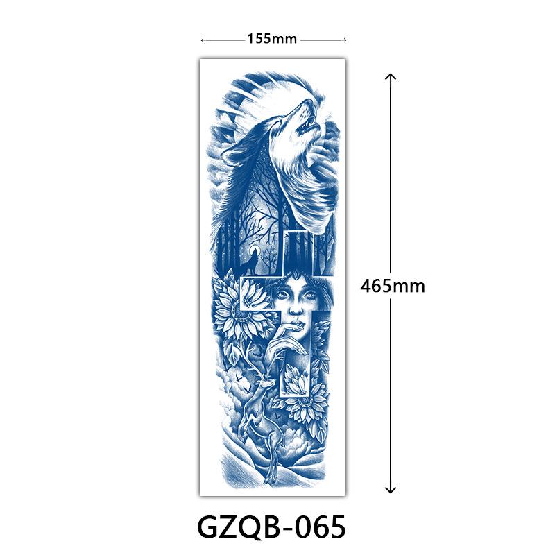 Herbal Tattoo Stickers, Semi-Permanent Tattoo Stickers, Herbal Juice Full Arm Tattoo Stickers