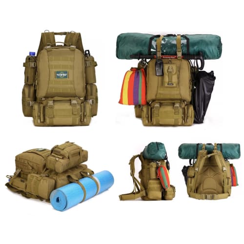Phoenix Ikki 50L Large Capacity, Assembled, Expandable, Molle Compatible, Available in 6 Colors, Camouflage Pattern, Multifunctional, Outdoor Tactical