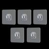 5PCS Waterproof Strong Adhesive Hook Shelf Sticker for Bathroom Kitchen Wall Shelf Rack Kitchen Sticking Wall Screw Hook Hanger