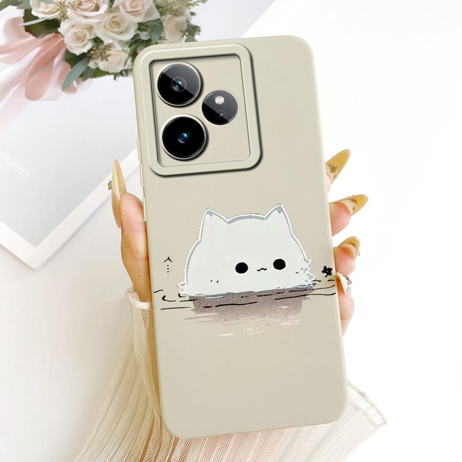 Für Realme GT 7 5G Hülle GT 7T Niedliche Katze Ente Cartoon Hülle Weiches TPU Mattes Handyhülle Für Realme GT 7 Pro GT7 T GT7T 5G Funda Taschen