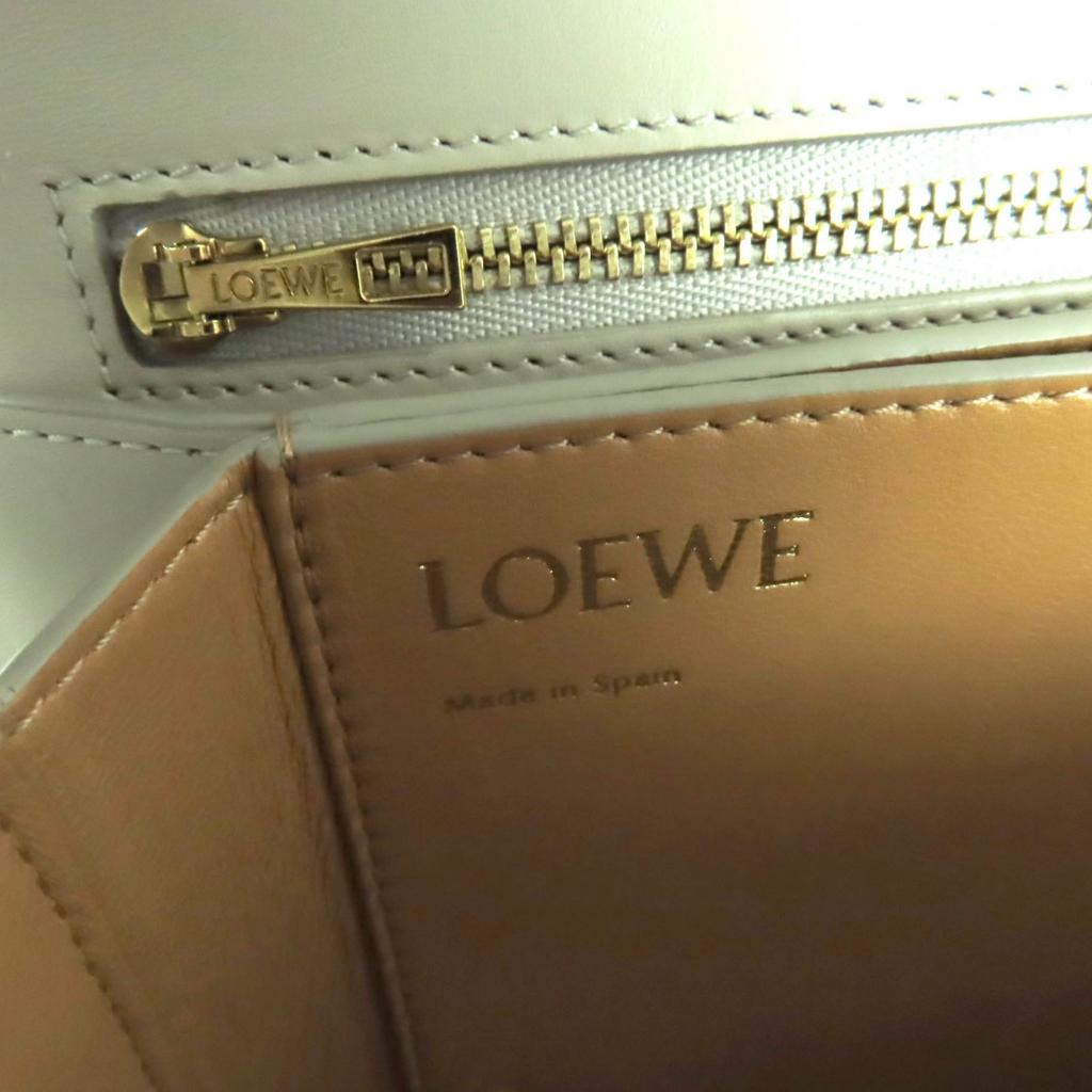 Great LOEWE Shoulder Bag Goya Medium Anagram Leather Leather Women Used