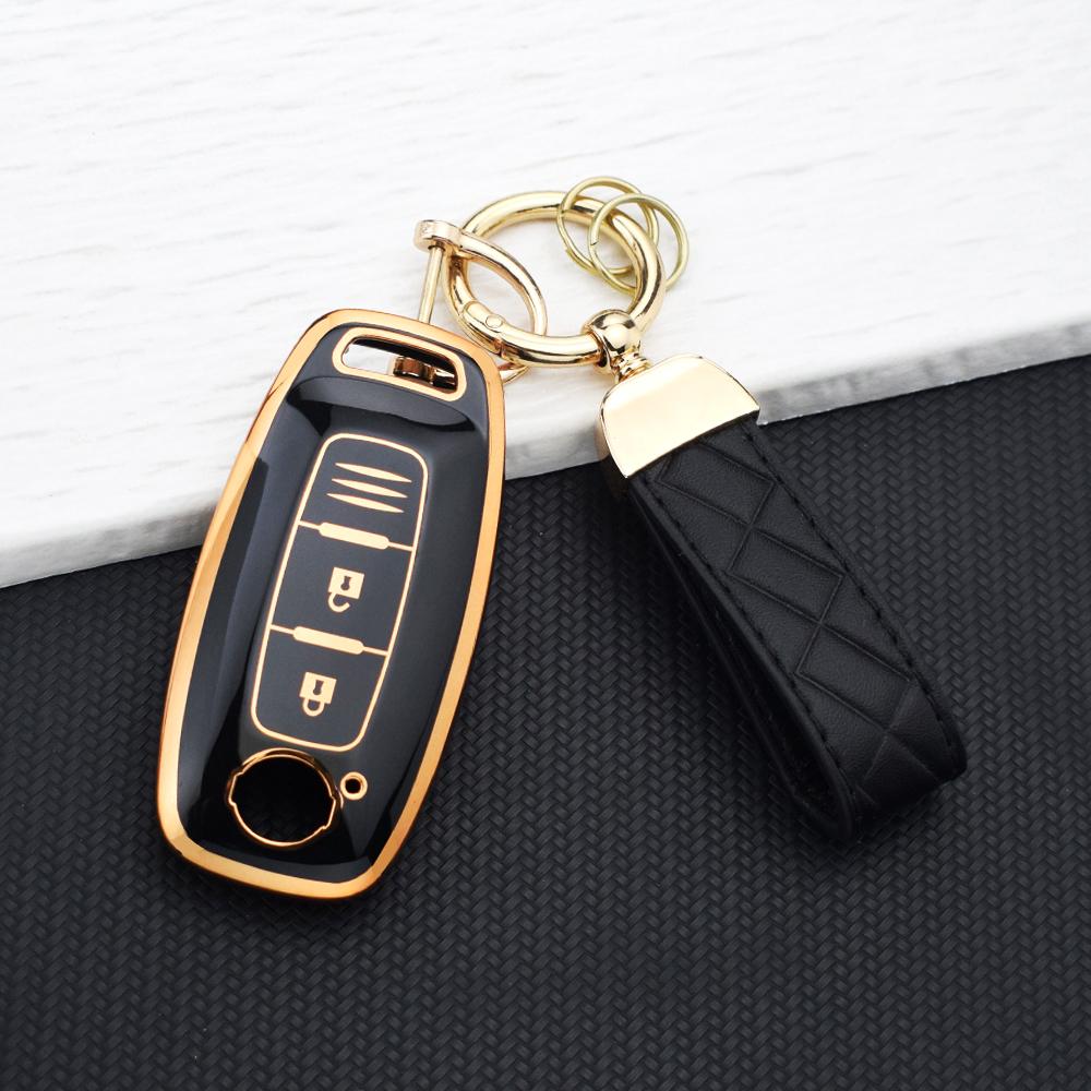 TPU Schlüsselhülle Halter für Nissan Qashqai J12 Juke Teana X-trail T33 Kicks Altima Ariya 3 Tasten Weiche Schale Fob Abdeckung Schlüsselanhänger
