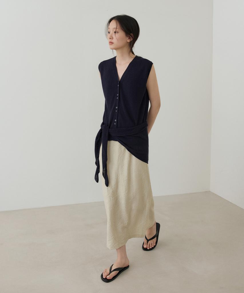 Towave Mills Wrinkle Skirt_Beige