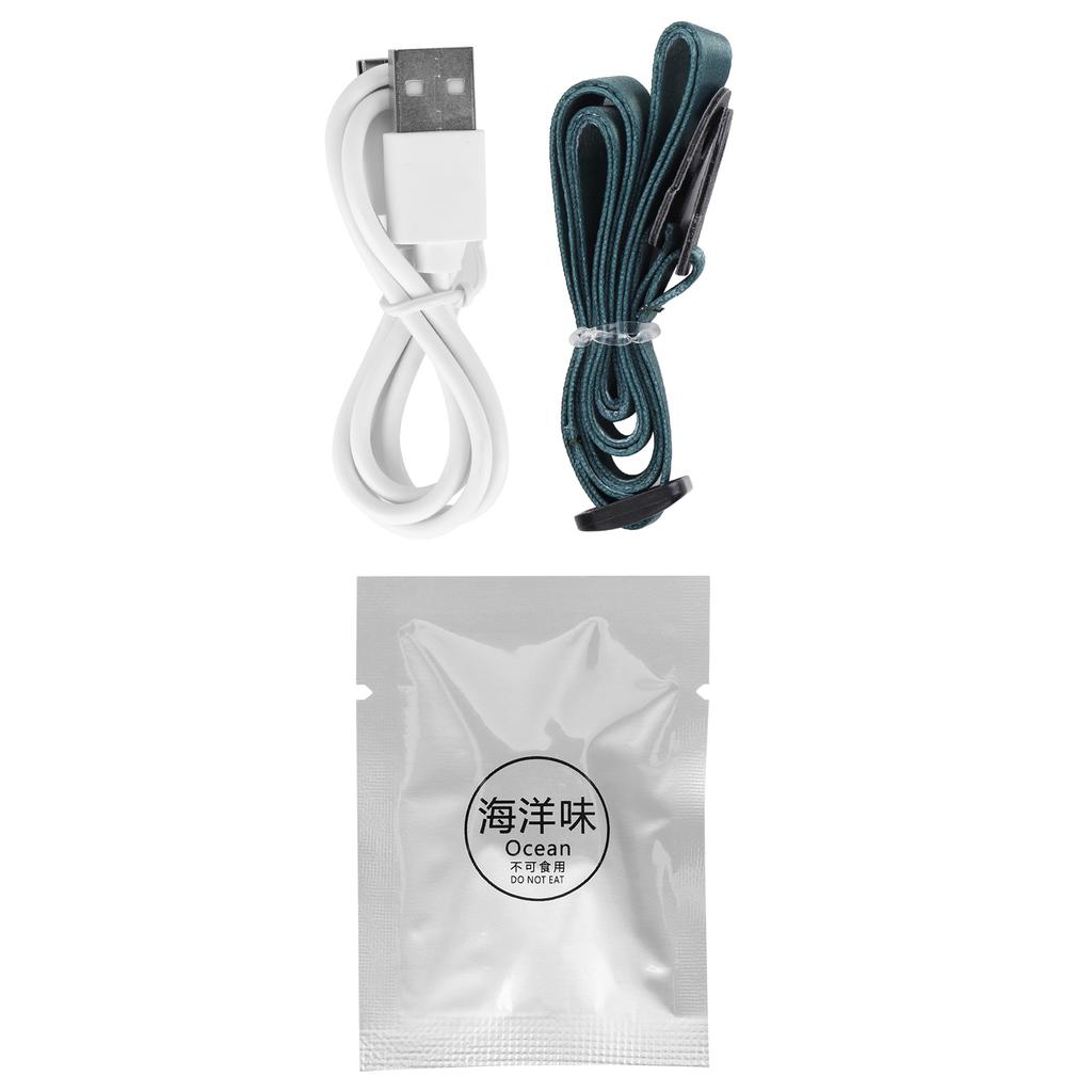 Electric Desktop Fan with 3 Speeds Portable Neck Hanging Aromatherapy Fan USB Charging(White )