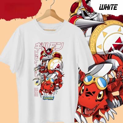 2026 Fashion ANIME DIGIMON TAMERS T-shirt EVOLUTION GUILMON High Quality Soft Cotton Premium Parent-child Graphic Summer Tee ...