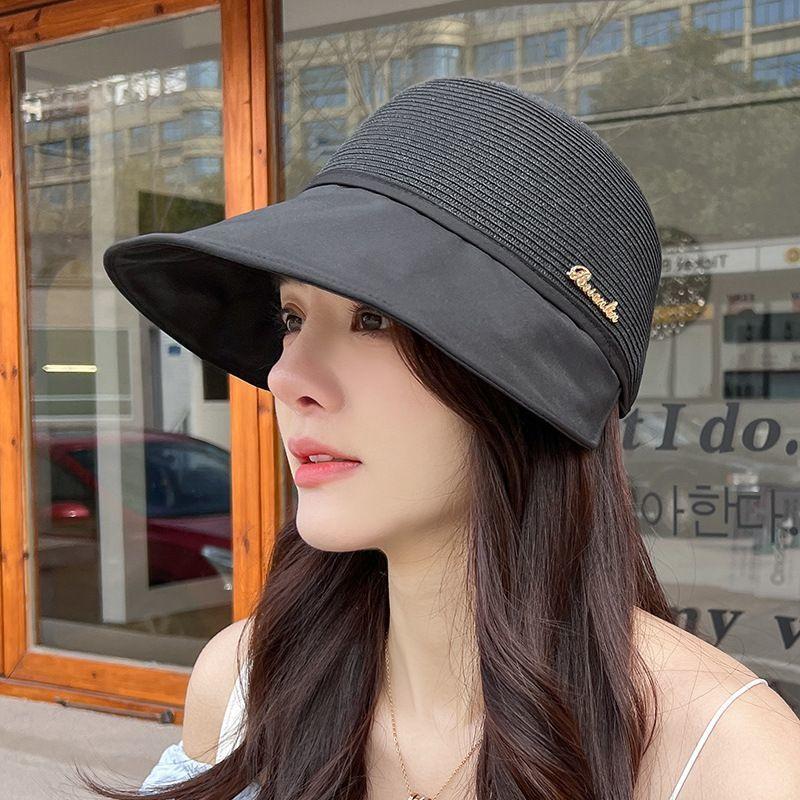 Bucket Hat Women Windproof Summer Beach Sunshade Sunscreen Breathable Eaves Fashion Sun Hat Travel Versatile Tide