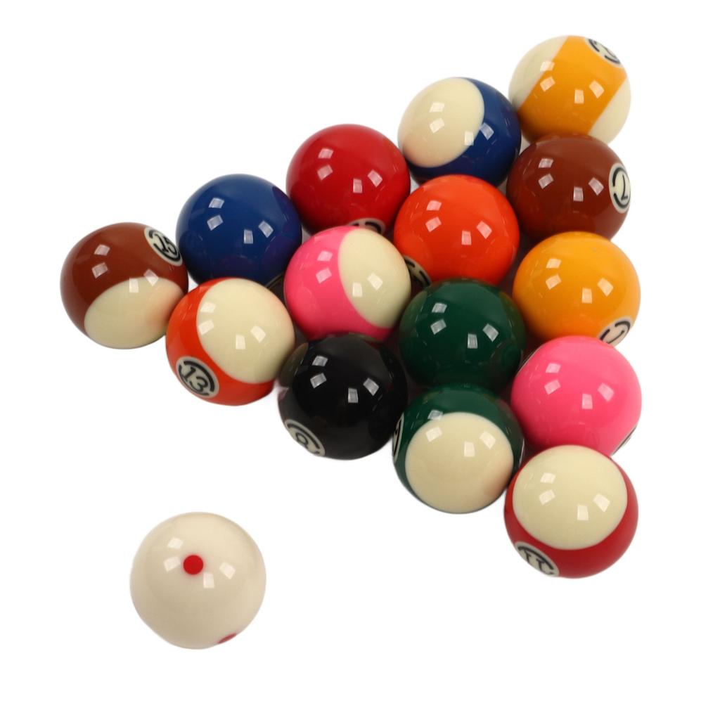5.72cm Billiards Balls 16 Pieces Large Size American Style Resin Pool Balls Set for Entertainment