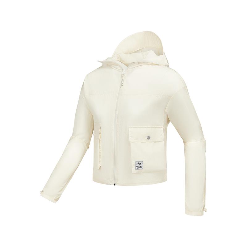 Skechers Sports Lifestyle Series Logo Sun Protection Casual Hooded Jacket Women Jacket Brown P125W123-02YL XL