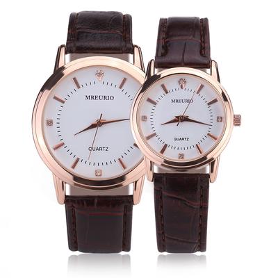 Paar-Stil-Uhr, Top-Luxus-Herren- und Damenuhr, PU-Leder-Quarzuhr, Uhr-Quarzuhr