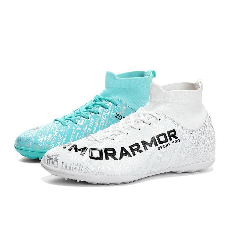 Men's Soccer Shoes Kids Football Ankle Boots Children Soccer Training Sneakers Outdoor Football Cleats Size 31-48