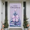 Merry Christmas Banner Purple Theme Christmas Decoration Display Christmas Banner Holiday Backdrop For Indoor Event Winter Xmas