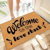 Welcome to The Love Shack Welcome Mats Outdoor with Heavy Duty Backing Coir Fiber Door Mat Personalized Entry Door Rugs for Entrance Pets Home Décor