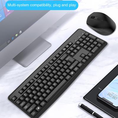 KM63 Robustes kabelloses Tastatur-Maus-Set mit geringer Latenz, 2,4-GHz-Schreibmaschine