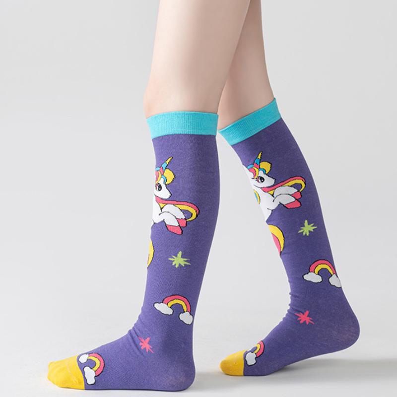 Süße Cartoon-Tier-Einhorn Kinder lange Socken Geeignet für Freizeit tägliches Leben Dekoration