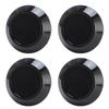 4pcs Wheel Center Caps Excellent Sealing Exquisite ABS Snap On Wheel Center Hub Cap Cover 76mm Outer Diameter Black