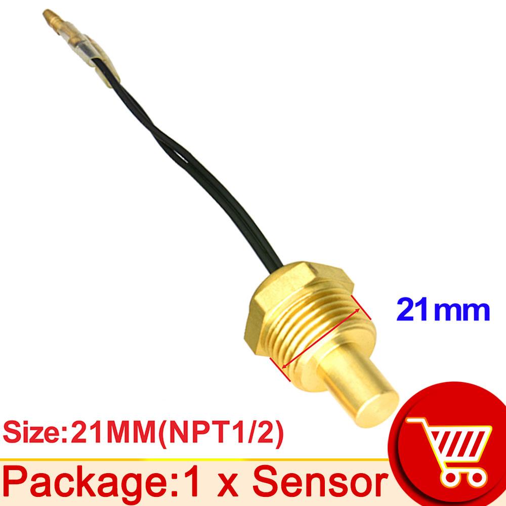 12V/24V Wassertemperatursensor Temperaturgeber 50K Kopfstecker 10MM 12MM 14MM 16MM Für Auto LKW Anzeige Elektrisches Messgerät NPT 3/8 1/8