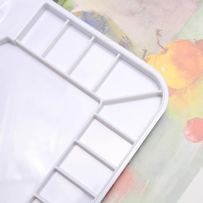 32 Felder 5 Bereiche Kunstpalette Box Aquarell Feuchtigkeitsspendend Tragbar Versiegelte Farbbox Schüler Outdoor Skizzenpalette Kunstwerkzeuge
