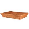 Household Desktop Rectangular Food Bread Fruits Storage Basket for Office RestaurantCoffee Color XL