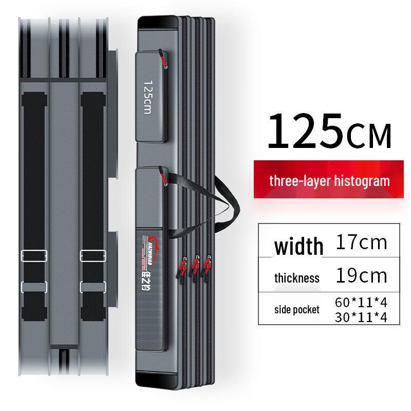 Bolsa Espessa de Grande Capacidade de Três Camadas para Armazenamento de Aparelhos e Varas de Pesca