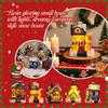 Christmas Decorations Resin Luminous Small House With Lights European Style Snow House Christmas Small Gift