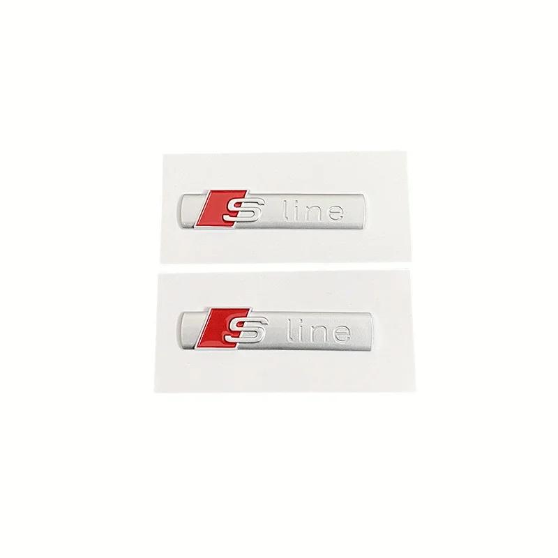 Sline Logo Car Fender Side Badge Emblem A1 A2 A3 A4 A5 A6 A7 A8 TT S3 S4 S5 S6 S7 Q2 Q3 Q5 Q7 Q8 RS3 R8